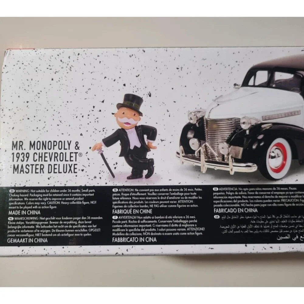 Jada Monopoly Model 1939 Chevrolet Master Deluxe Black & White 1/24 by Jada
